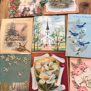 Vintage greeting cards lot of 20 .